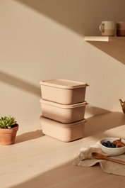 Hermia Set de 3 Cajas de Almacenamiento Rosa